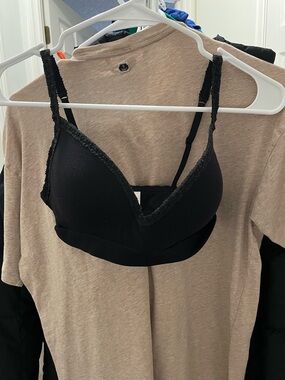 Victoria's Secret Black Lace-Trim Ribbed Bralette